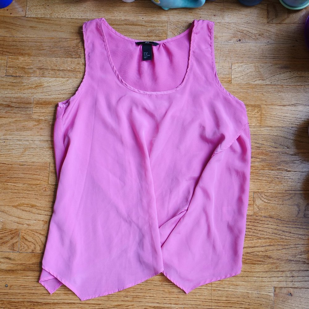 Pink Tank Top Tulip Shape